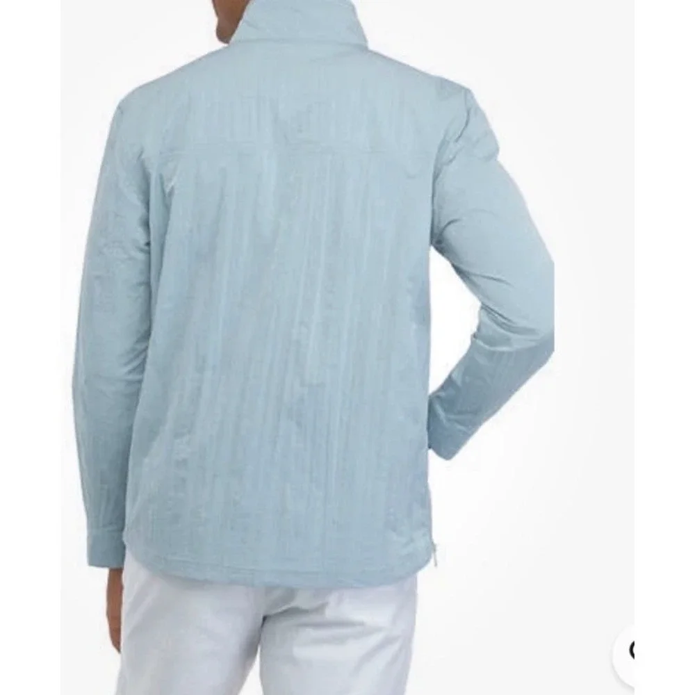 Kenneth Cole Techni-Cole Mens XXL Blue Quarter Zip Windbreaker Anorak Jacket